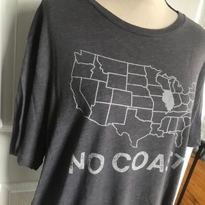 "No Coast" Illinois Gray Women's T-shirt Size XL Brand New